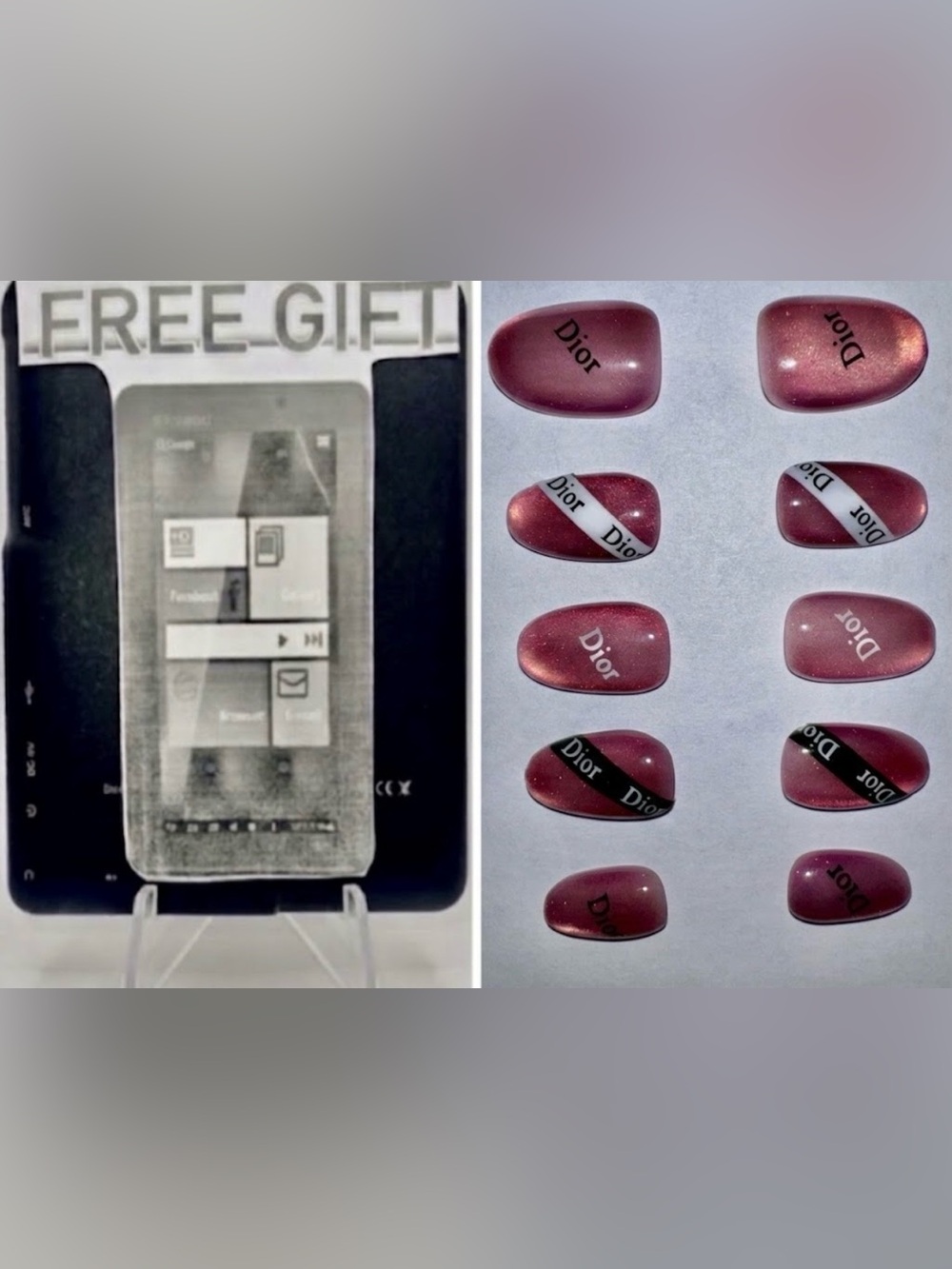 Look Beautiful luxury custom made reusable press on nails with free tablet